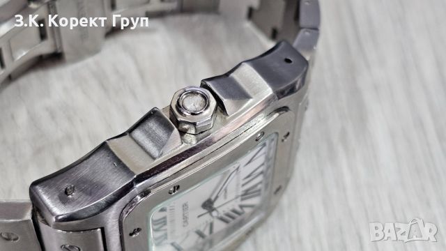 Часовник CARTIER SANTOS 100 от неръждаема стомана, снимка 13 - Мъжки - 46291171