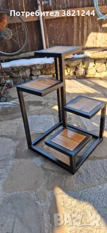 цветарник метален, прахово боядисан , снимка 15 - Градински мебели, декорация  - 47233177