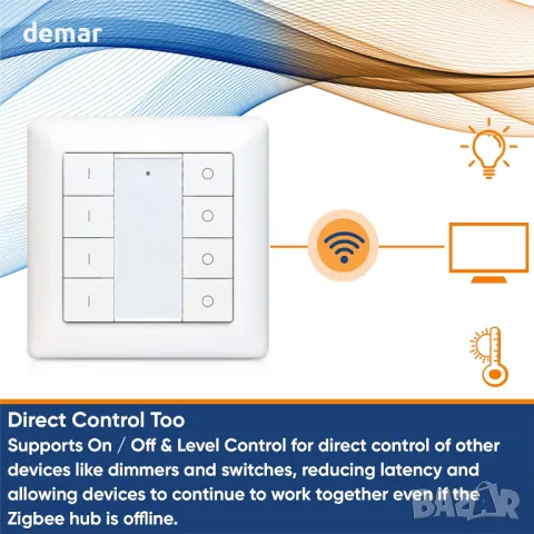 Vesternet Zigbee 8 бутонен интелигентен стенен контролер, снимка 4 - Друга електроника - 46968145