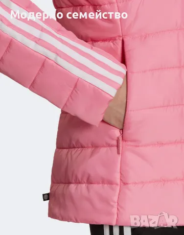 Дамско яке  ADIDAS Hooded Premium Slim Jacket Pink, снимка 5 - Якета - 49213314