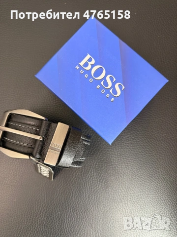 Мъжки черен колан Hugo Boss