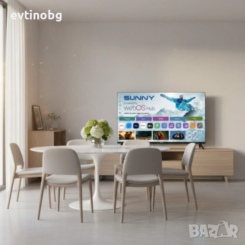 Телевизор Sunny SN32HMLN-W02S – 32" LED Smart TV с WebOS, Wi-Fi и DVB-T2/C/S2, снимка 2 - Телевизори - 53836750