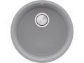 Сива кръгла кухненска мивка за вграждане под плот Валета 50 460x460 мм, снимка 7