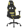vidaXL Масажен гейминг стол с поставка черно и светлосиво текстил(SKU:345486, снимка 1 - Столове - 45052800