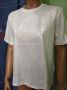 Pepper- бяла широка тениска, сребрист принт, 100% памук, снимка 1 - Тениски - 45980132