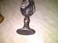  чаша бокал за вино от полирезин и метал с релефни декорации - вълк и символи Н-185мм и фи 74мм, снимка 5