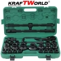 Камионджийско гедоре 26 части KraftWorld – 3/4″ & 1″, ударни вложки 21–65 мм, снимка 1