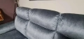 Сив диван тройка от плат плюш, снимка 5