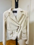 Бяло кадифено сако със златисто, снимка 4
