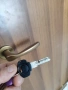 входна врата с каса ,дръжки и брава,патронник и ключ, снимка 5