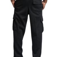 Мъжки едноцветни карго панталони с много джобове и свободна кройка, 4цвята , снимка 9 - Панталони - 45659237