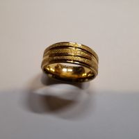 Невероятен дамски позлатен пръстен тип халка, снимка 3 - Пръстени - 45449426