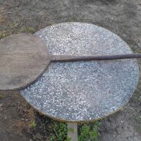 Автентична дървена дъска,лопата за месене на хляб, кръг с дръжка, снимка 1 - Други ценни предмети - 45380066