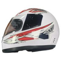 Каска за пистов мотор, шлем, 4 размера, бял/ червен, снимка 2 - Аксесоари и консумативи - 46173694