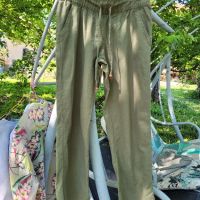 масленозелен панталон,летен- 38 размер, снимка 1 - Панталони - 45491777