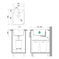 САМО 219 лв Кухненска Мивка от гранит модел РИГА 380 x 500 mm - Бяла, снимка 9 - Други - 36551183