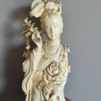 Фигура на Китайска принцеса от слонова кост, династия Цин, снимка 10 - Антикварни и старинни предмети - 45268378