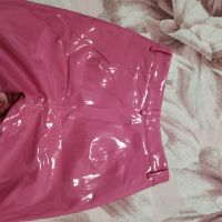 Розов латексов панталон с висока талия silvian heach , снимка 4 - Панталони - 45307030