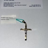 Златна висулка кръст 1.57г - 14к, снимка 1 - Колиета, медальони, синджири - 45973065