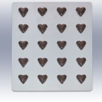 20 сърца сърце Полипропилен поликарбонатна пластмасова PET форма молд шоколад фондан, снимка 1 - Форми - 45116502