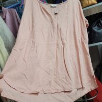 бледорозова ЛЕНЕНА риза,голям размер- 48/50, снимка 2 - Ризи - 45426757
