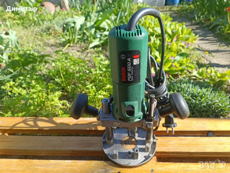 Bosch POF 500 A оберфреза/прав шлайф с плот 500 W, снимка 1