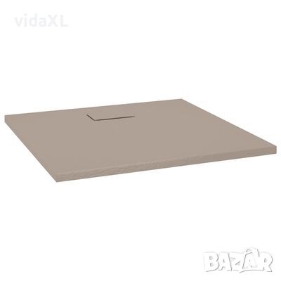 vidaXL Душ корито, SMC, кафяво, 90x80 см, снимка 1