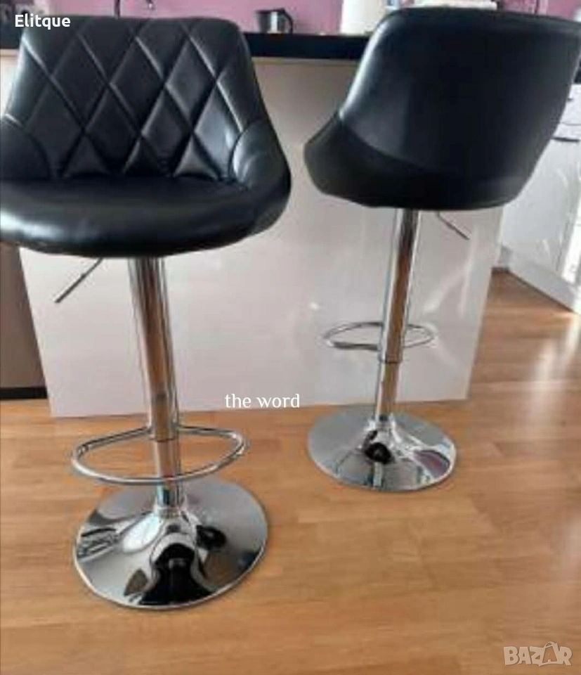 Бар стол с регулируема височина и въртяща функция – комфорт и стил за дома и заведения, снимка 1