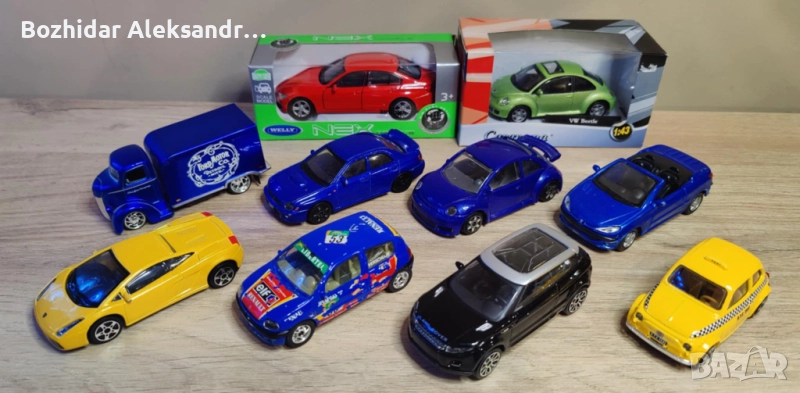 Колички с различен мащаб Welly, Bburago и други, снимка 1