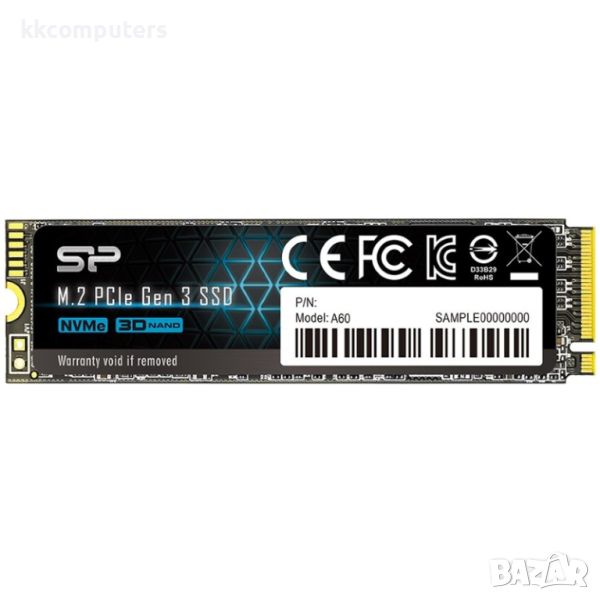 SSD диск Silicon Power A60 1TB NVMe      Производител: Silicon power     Модел: A60 1TB     Код: ---, снимка 1