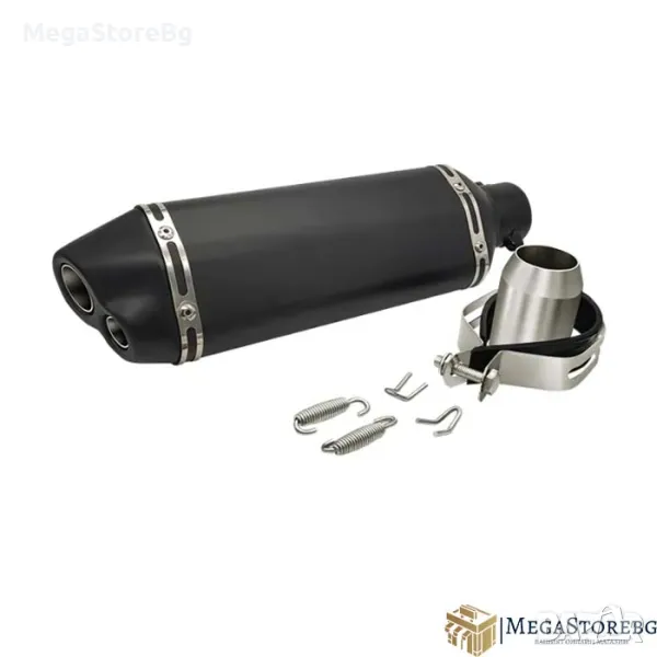 Гърне за мотоциклет мотор PA549 - 40см - ЧЕРЕН МАТ, снимка 1