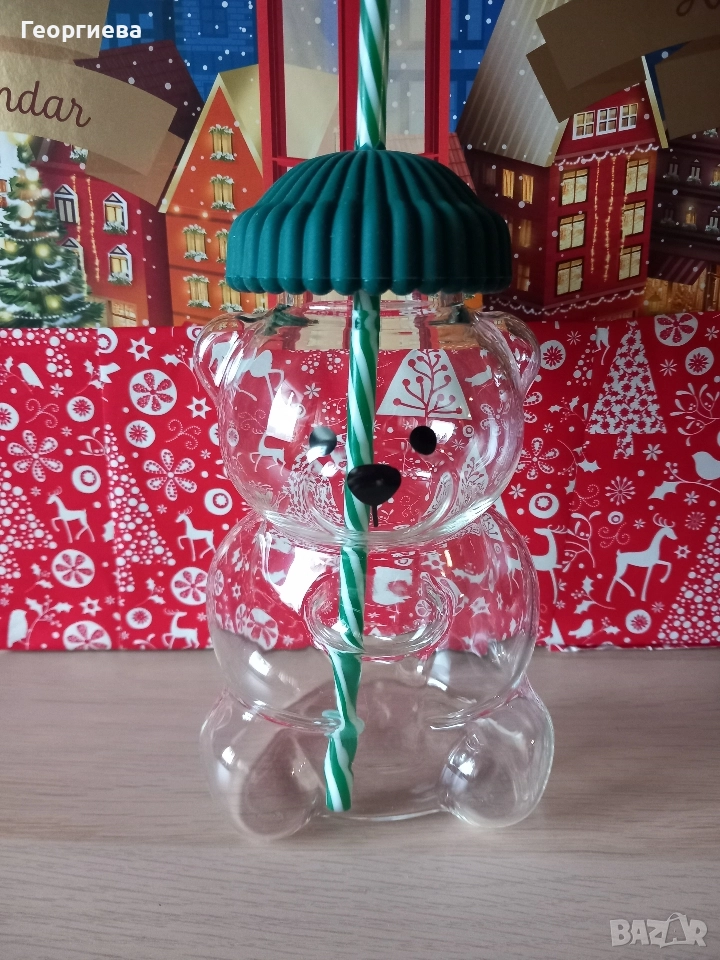 Стъклена чаша мече, снимка 1