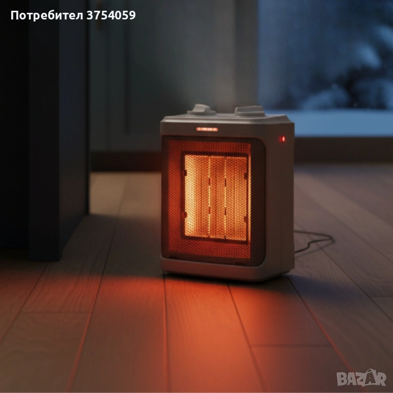 Отоплителна печка с вентилатор PTC Voltz, 1500W – моментална, равномерна топлина и надеждна защита з, снимка 1
