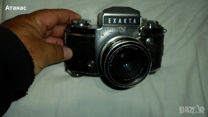 Стар фотоапарат EXAKTA +обектив Carl Zeiss Jena Tessar 2.8/50, снимка 1