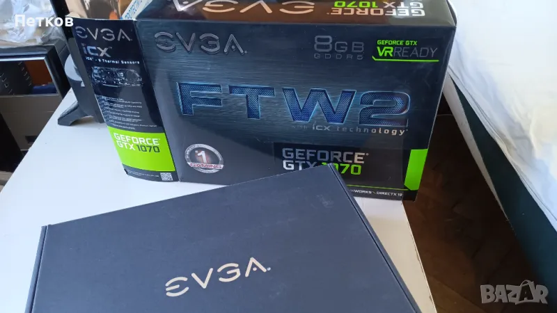 видео карта EVGA GeForce GTX 1070 FTW2 GAMING 08G, снимка 1