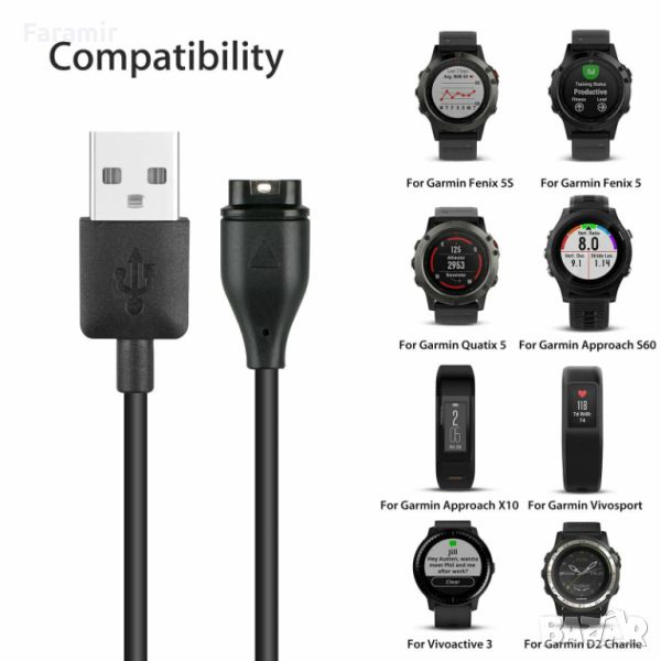 Универсален USB заряден кабел за всички модели на Garmin, снимка 1