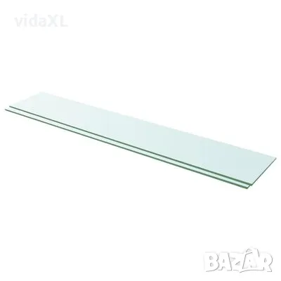 vidaXL Рафтове, 2 бр, панели прозрачно стъкло, 110x20 см（SKU:3051589, снимка 1