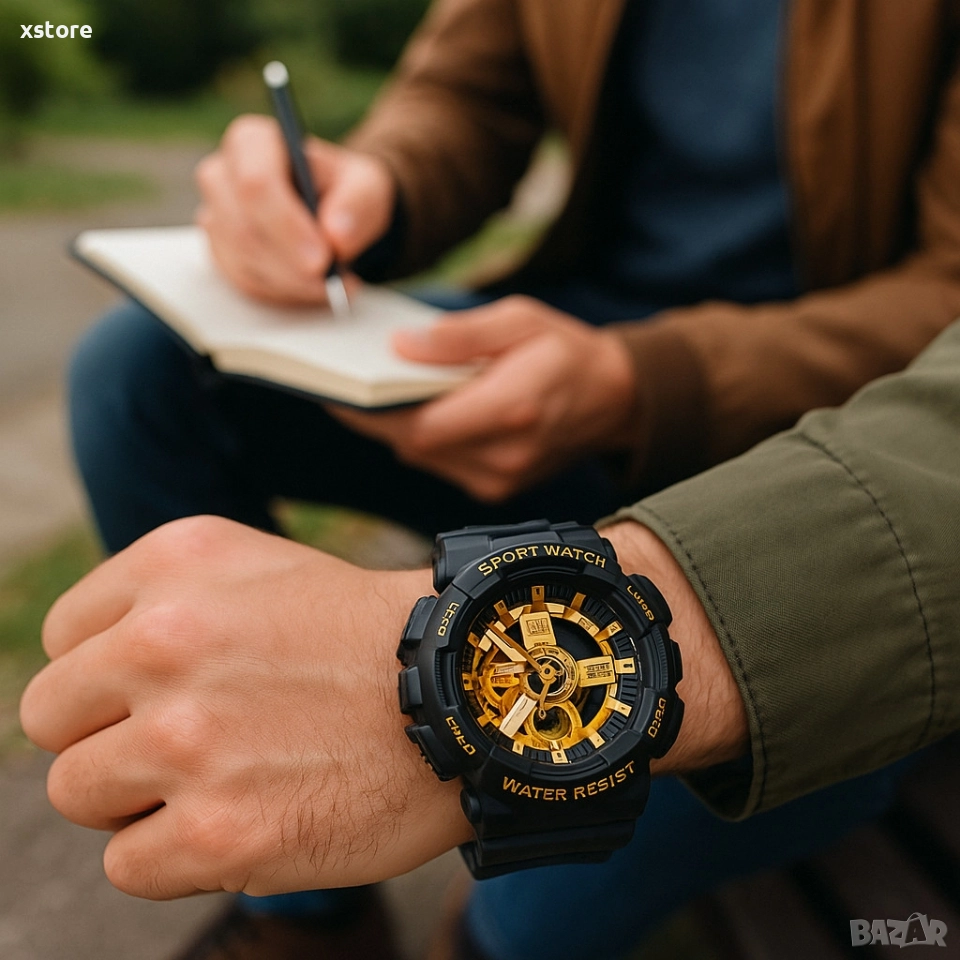 Мъжки мултифункционален часовник - Спортен, водоустойчив и удароустойчив, снимка 1