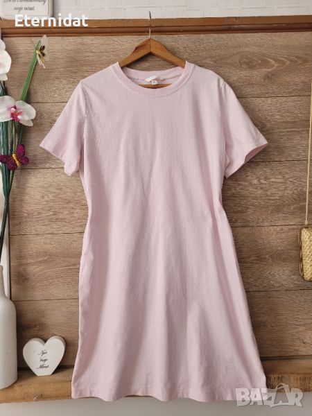 Розова рокля тип тениска H&M , снимка 1