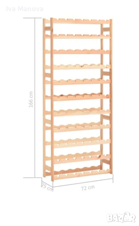 Рафт за вино 77 бутилки, снимка 1