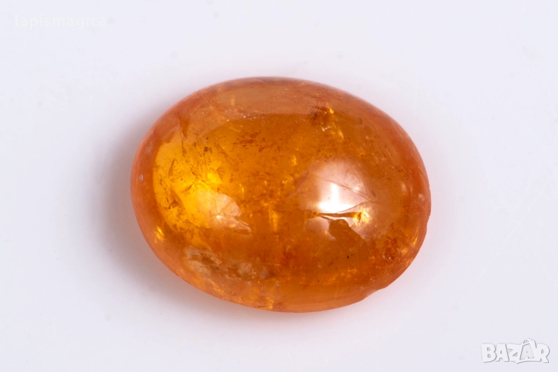 Спесартин гранат цвят Фанта, 1.37ct, овален кабошон, снимка 1