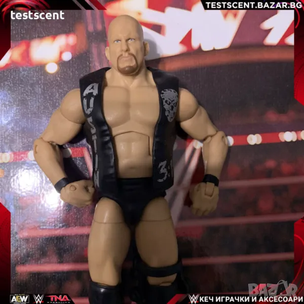 Екшън фигура WWE Stone Cold Steve Austin Ледения Стив Остин Mattel Elite figure играчка WWF WCW, снимка 1