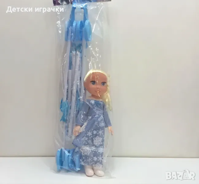 Количка за кукли с кукла Елза, Фроузен, снимка 1