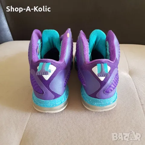 Original Rare NIKE LEBRON IX 9 Summit Lake Hornets Purple Turquoise Blue Green, снимка 4 - Маратонки - 47934740