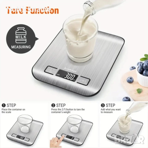 10кг Кухненска везна кантар неръждаема стомана прахоустойчива и водоустойчива автоматично изключване, снимка 3 - Други - 46657085