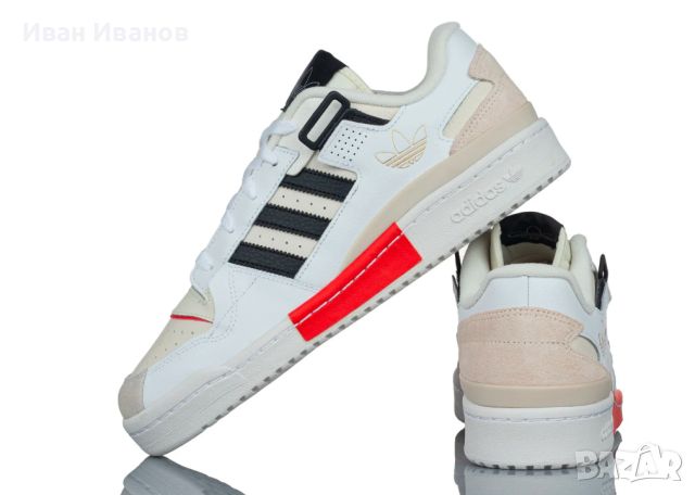 adidas Forum Exhibit Low "White Vivid Red" GZ0937, снимка 2 - Маратонки - 45769812