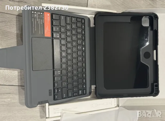Ipad pro комбиниран противо ударен кейс и клавиатура с тъч пад, снимка 6 - Таблети - 50154093