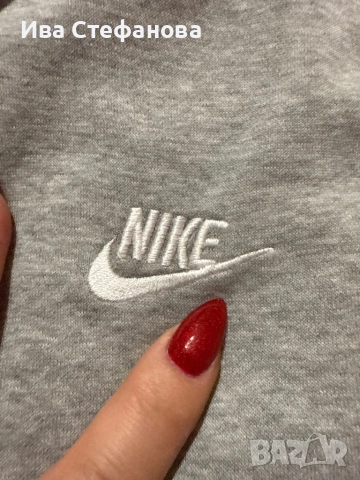 Нов мъжки оригинален суичър качулка  сив ватиран 100 % оригинален марков Nike nike Найк , снимка 4 - Спортни дрехи, екипи - 52515687