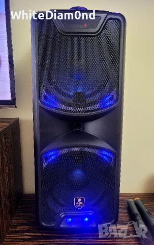 Голяма Bluetooth караоке колона+ 2 бр. микрофона, снимка 2 - Тонколони - 53947021