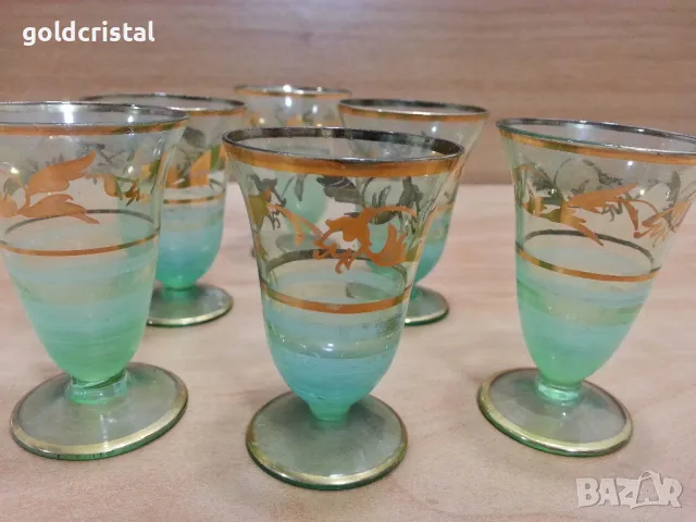 стари стъклени чаши чашки, снимка 5 - Антикварни и старинни предмети - 38583461